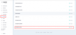 10. Domain is active at the smtpserver domain section